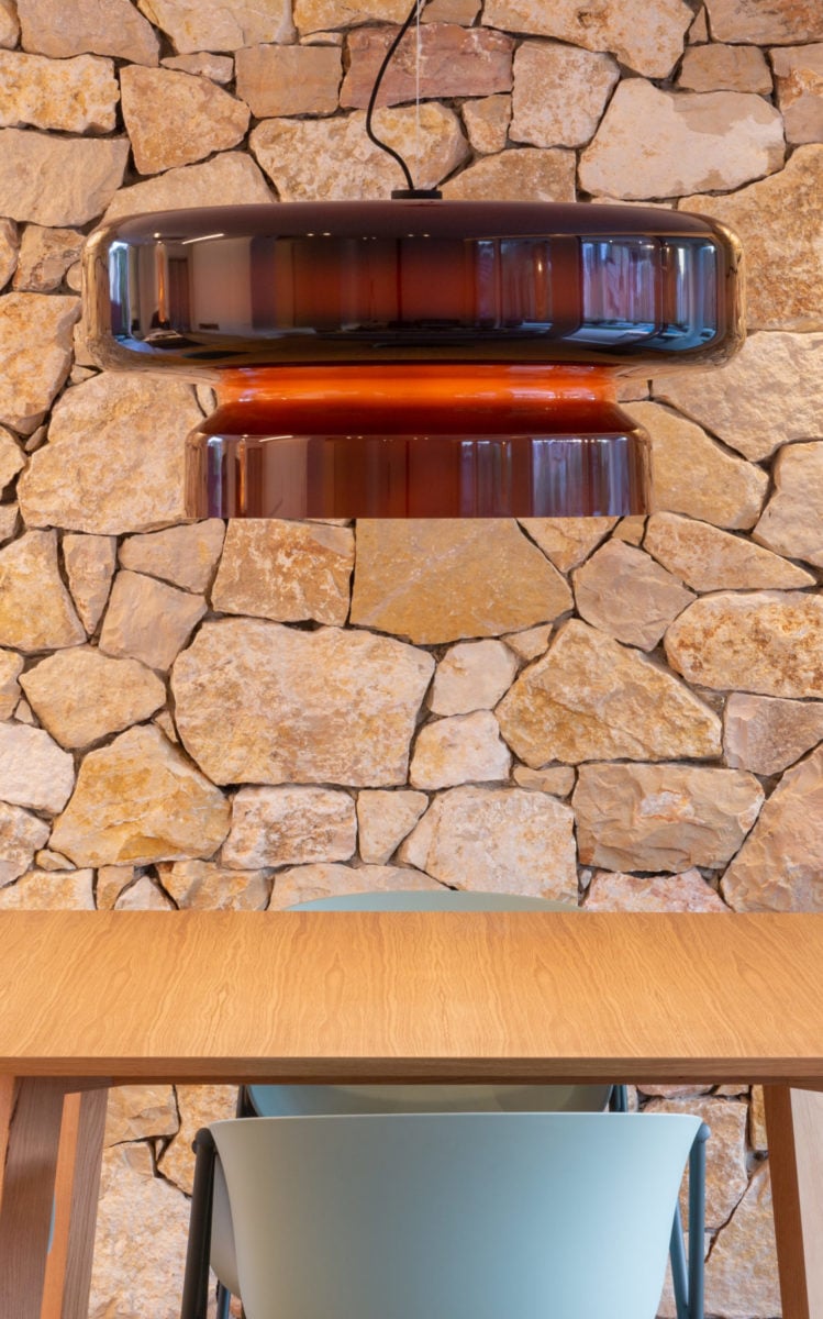 Retro glazen LED hanglamp