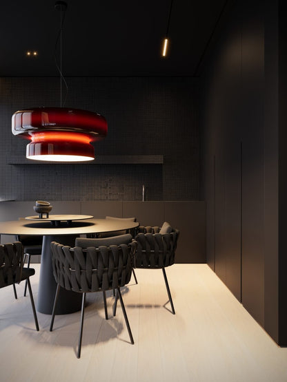 Retro glazen LED hanglamp