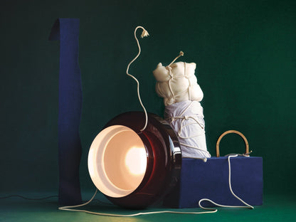 Retro glazen LED hanglamp