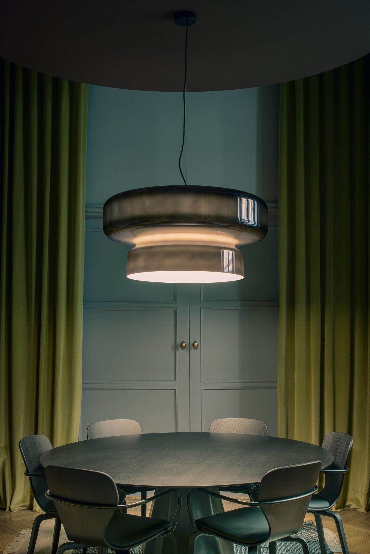 Retro glazen LED hanglamp