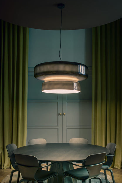 Retro glazen LED hanglamp