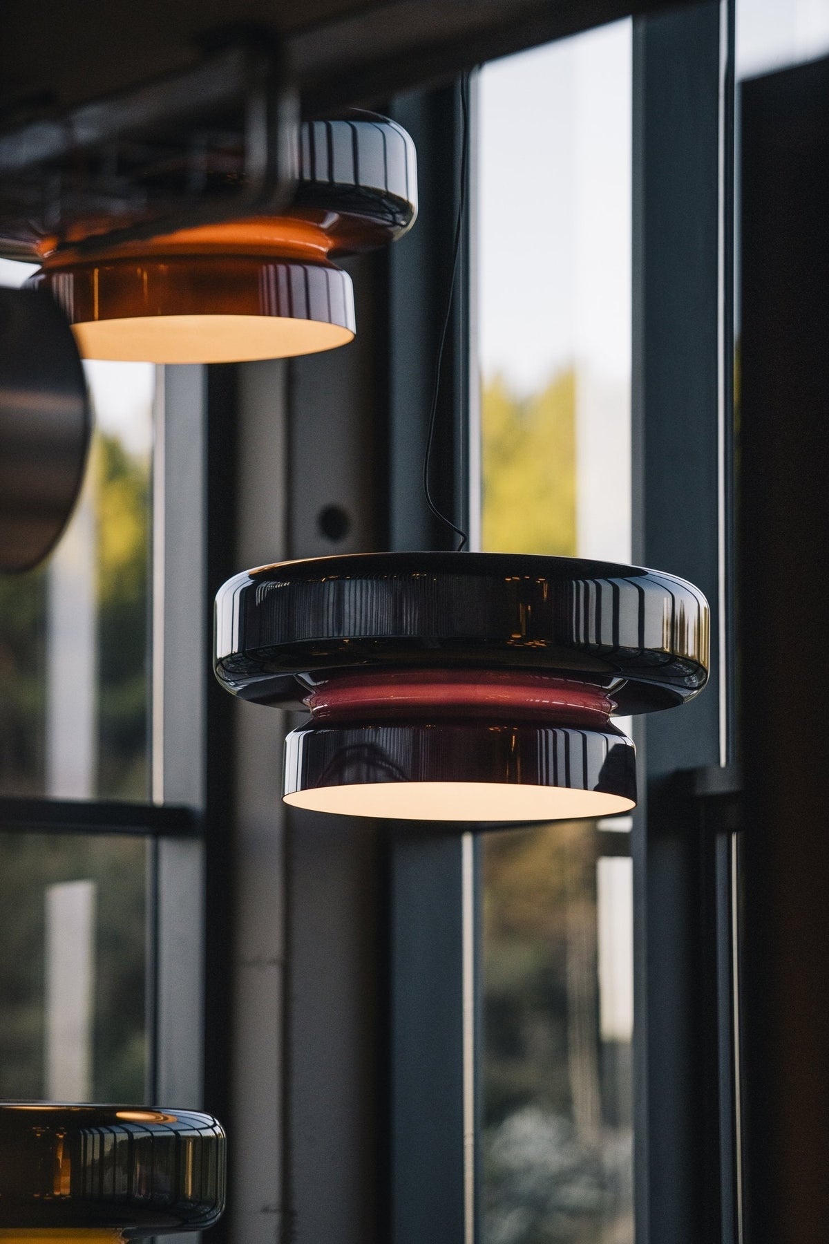 Retro glazen LED hanglamp