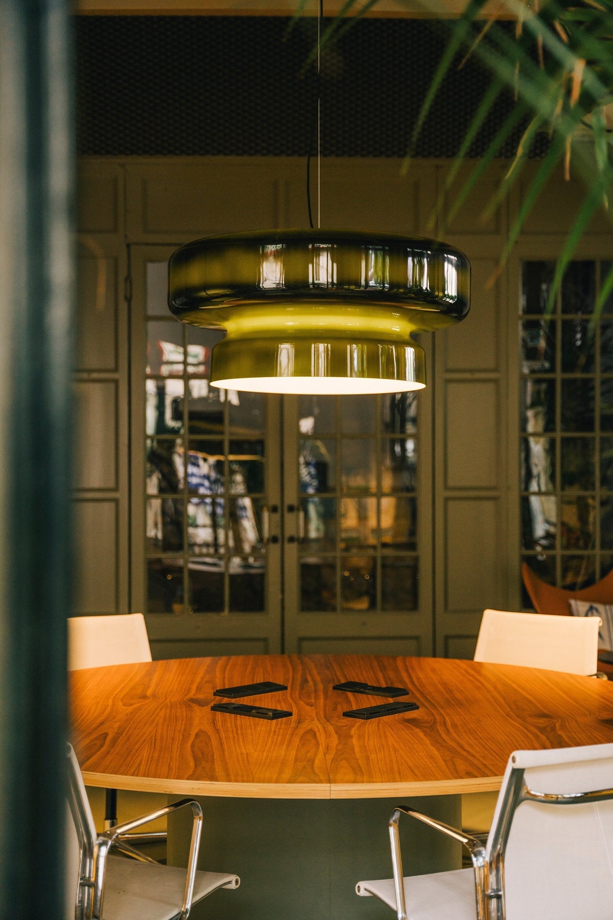 Retro glazen LED hanglamp