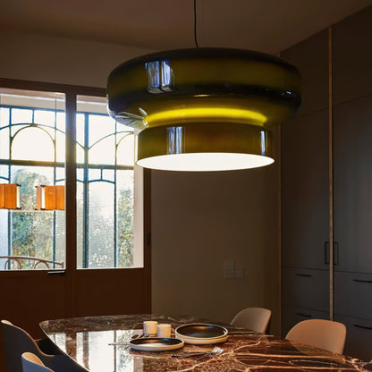 Retro glazen LED hanglamp