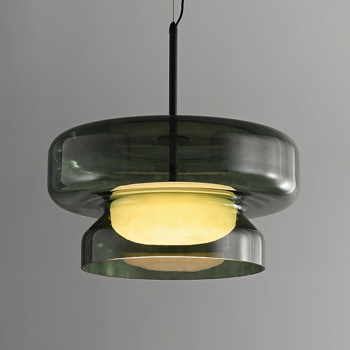 Retro glazen LED hanglamp