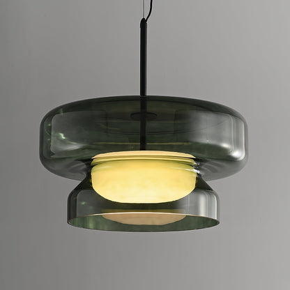 Retro glazen LED hanglamp