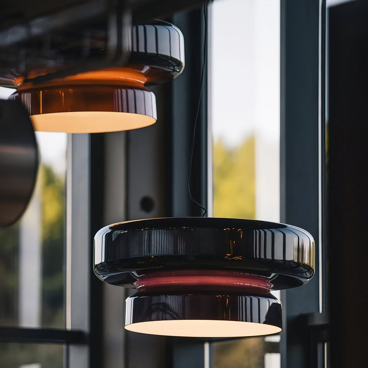 Retro glazen LED hanglamp
