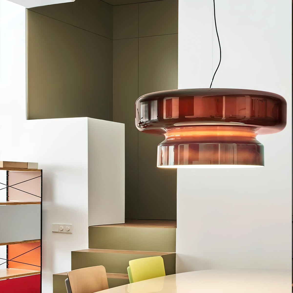 Retro glazen LED hanglamp