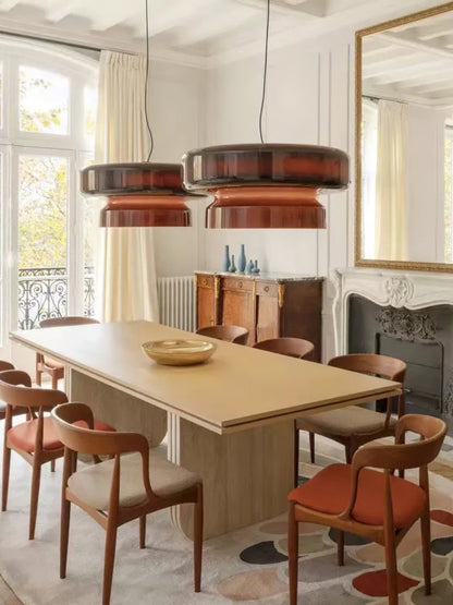 Retro glazen LED hanglamp