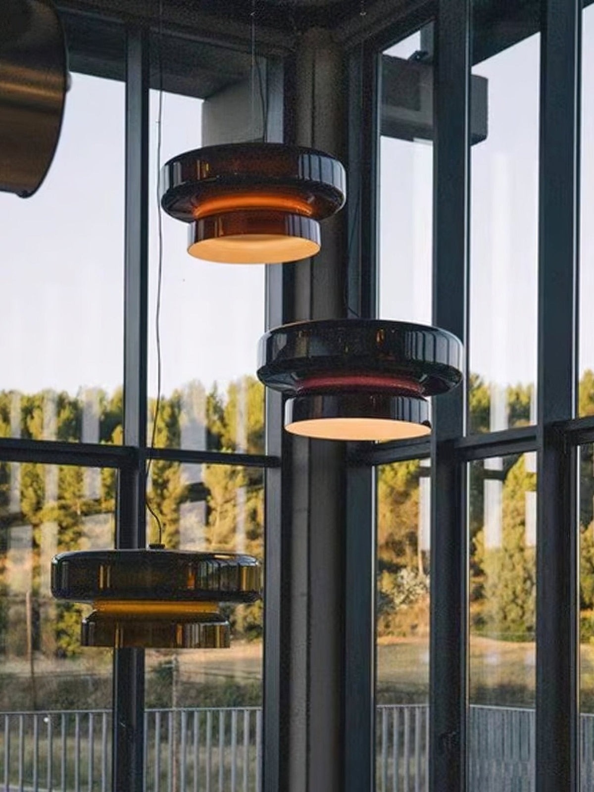 Retro glazen LED hanglamp