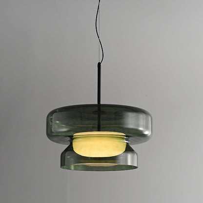 Retro glazen LED hanglamp
