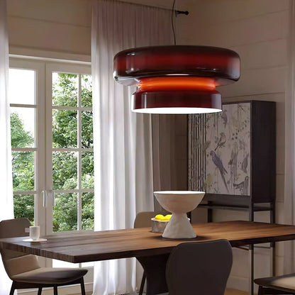 Retro glazen LED hanglamp