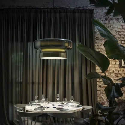 Retro glazen LED hanglamp