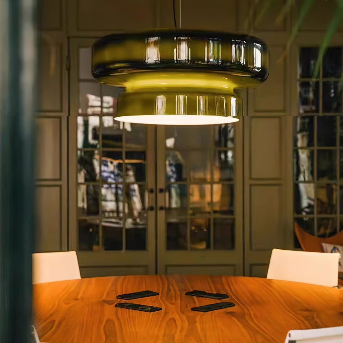 Retro glazen LED hanglamp