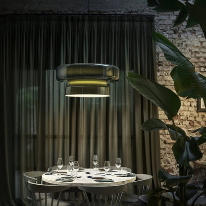 Retro glazen LED hanglamp