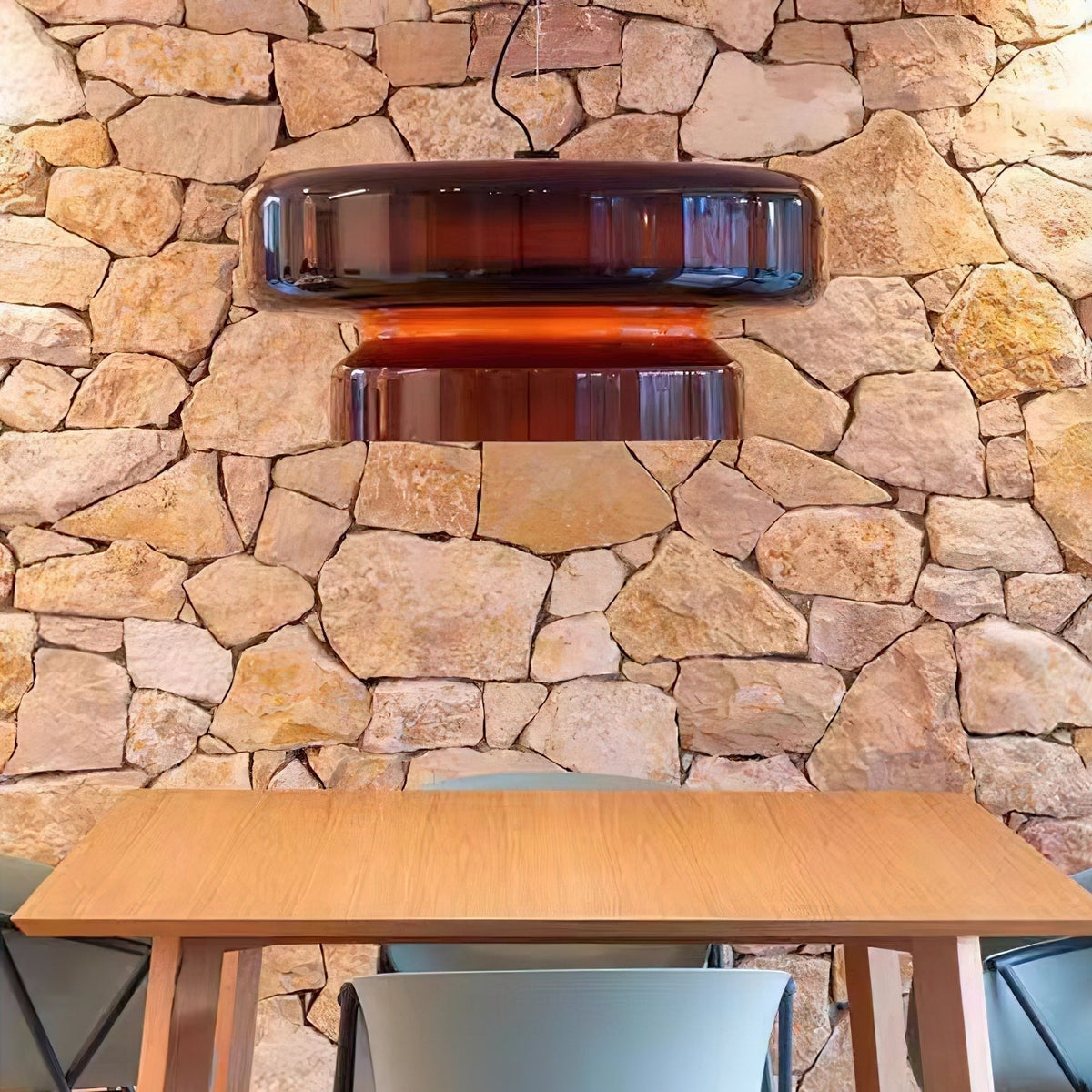 Retro glazen LED hanglamp