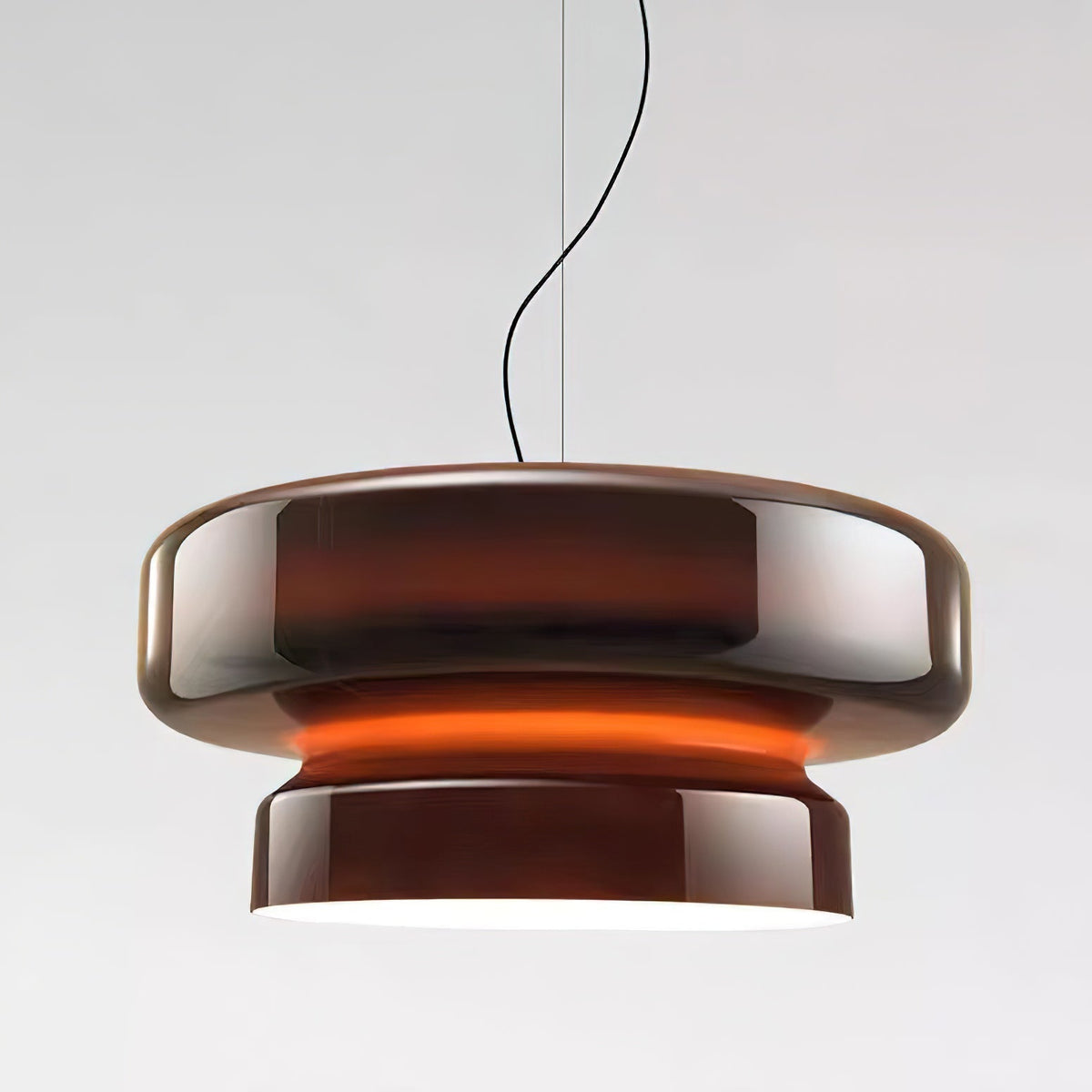 Retro glazen LED hanglamp