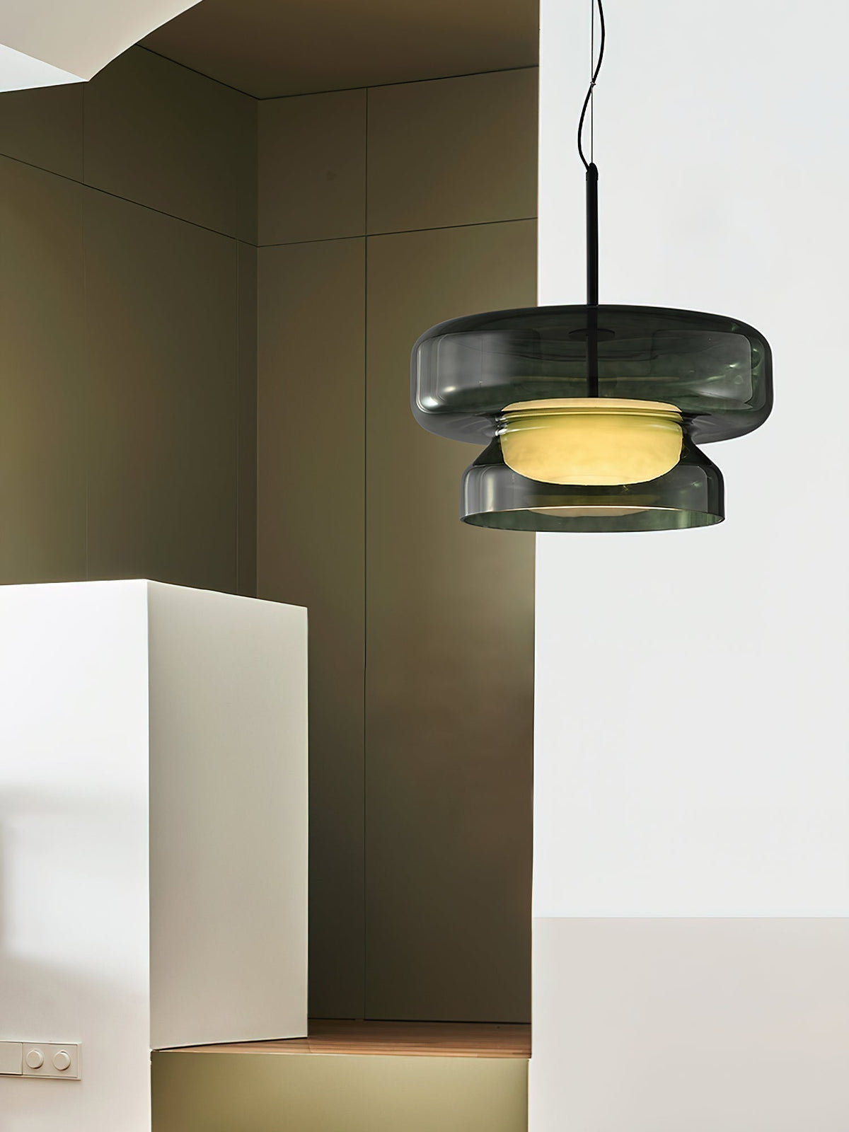 Retro glazen LED hanglamp
