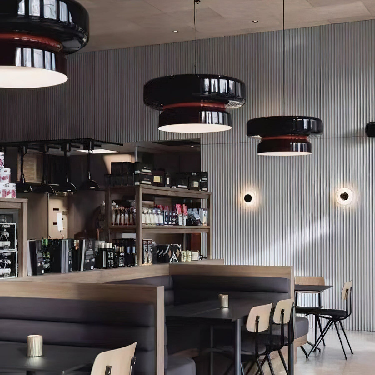 Retro glazen LED hanglamp