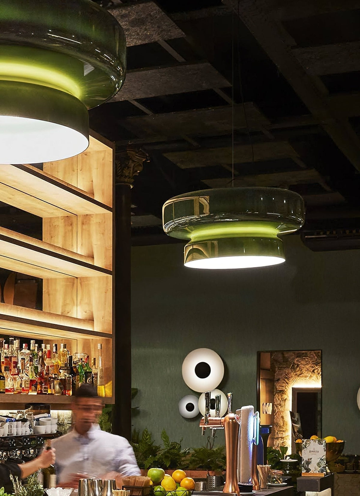 Retro glazen LED hanglamp