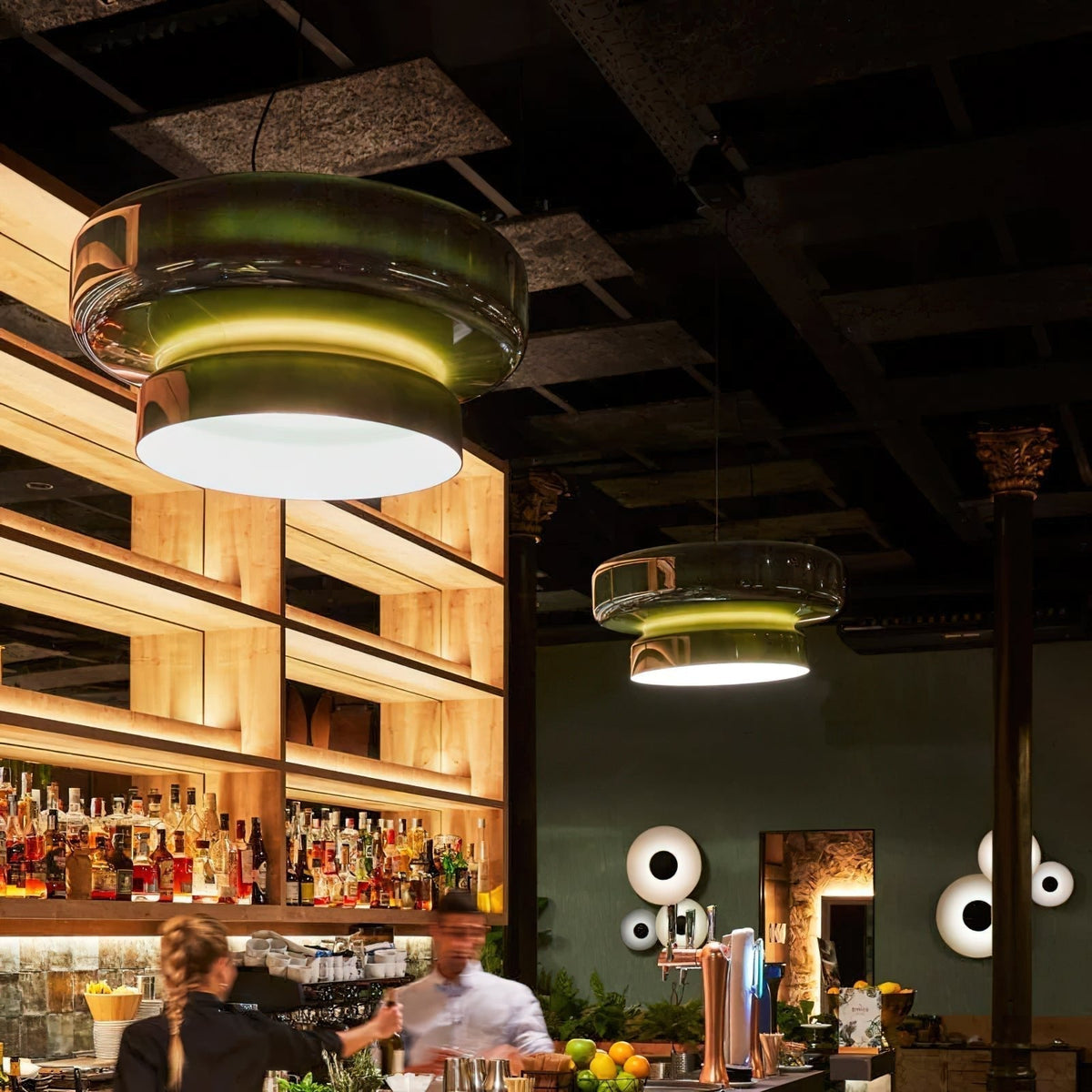 Retro glazen LED hanglamp