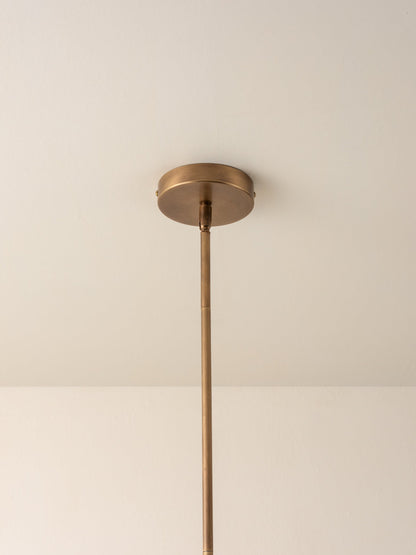 Navando koperen hanglamp met opaalbollen