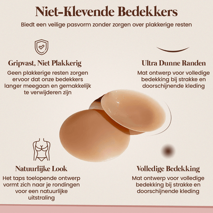 Brielle Babe onzichtbare niet-klevende tepelbedekkers