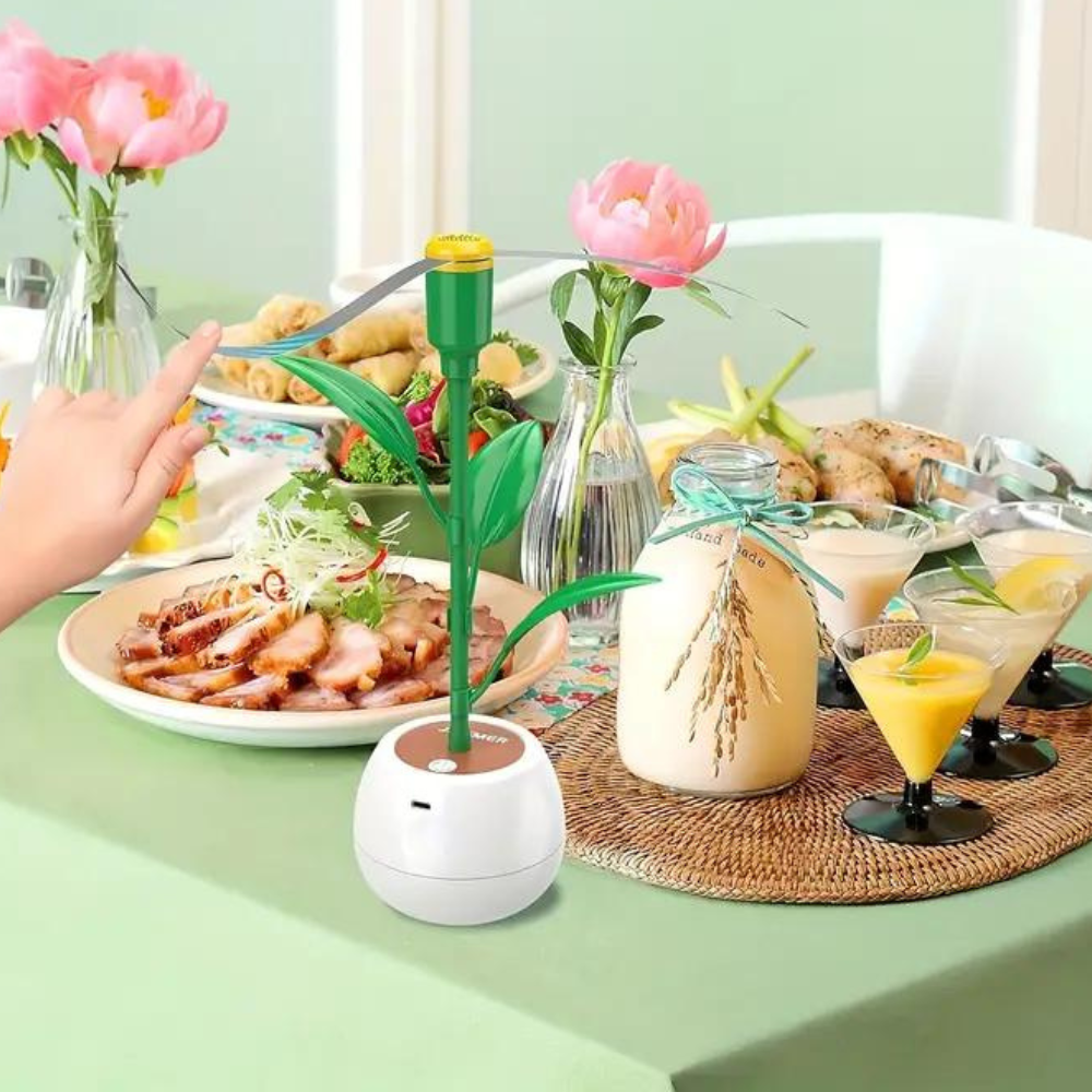 Decoratieve vliegenverjager met bloempot design