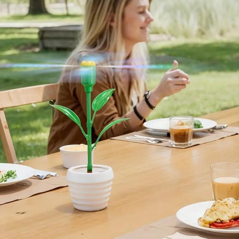 Decoratieve vliegenverjager met bloempot design