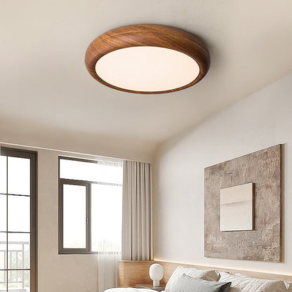 Lumio Scandinavische LED Plafondlamp met Houtaccent