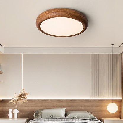 Lumio Scandinavische LED Plafondlamp met Houtaccent