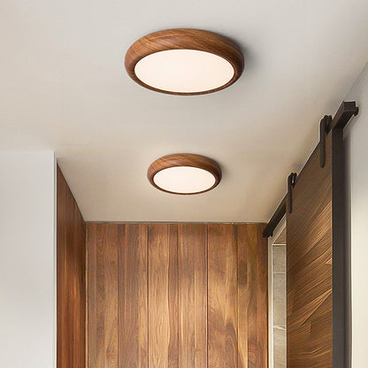Lumio Scandinavische LED Plafondlamp met Houtaccent