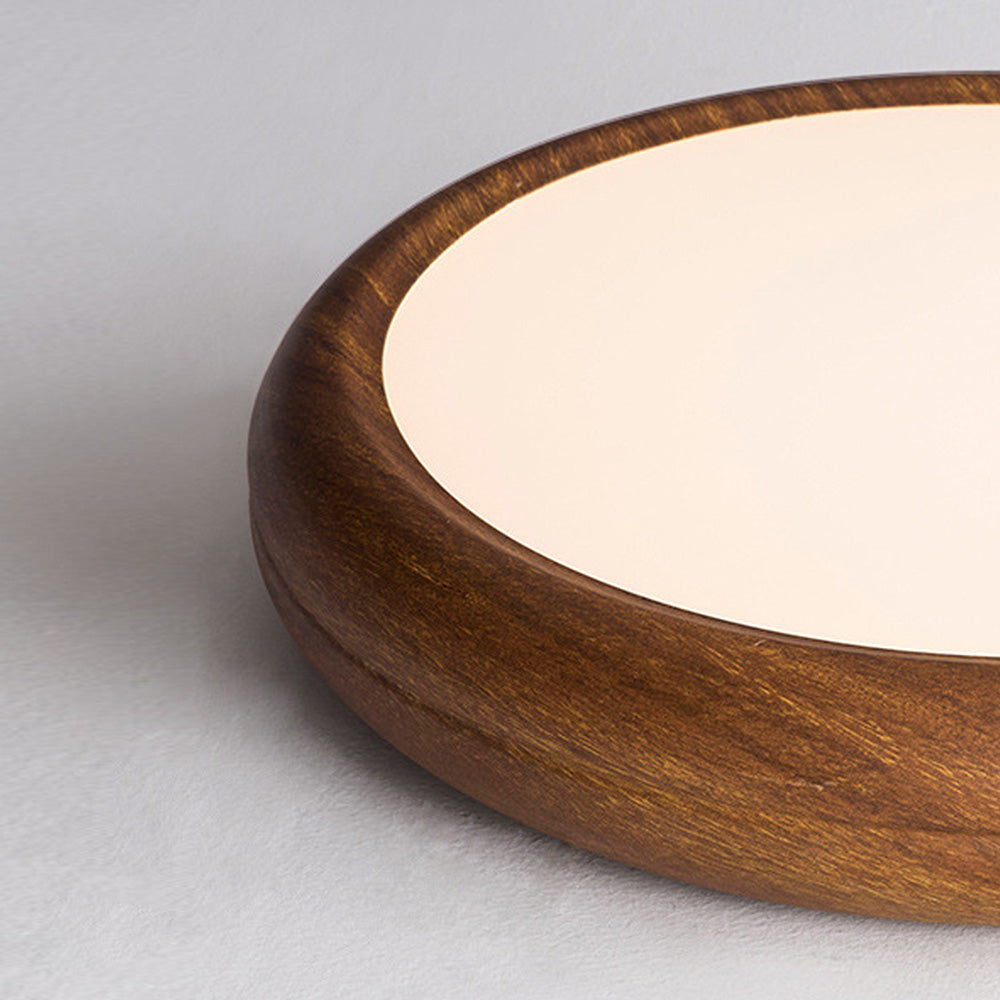 Lumio Scandinavische LED Plafondlamp met Houtaccent