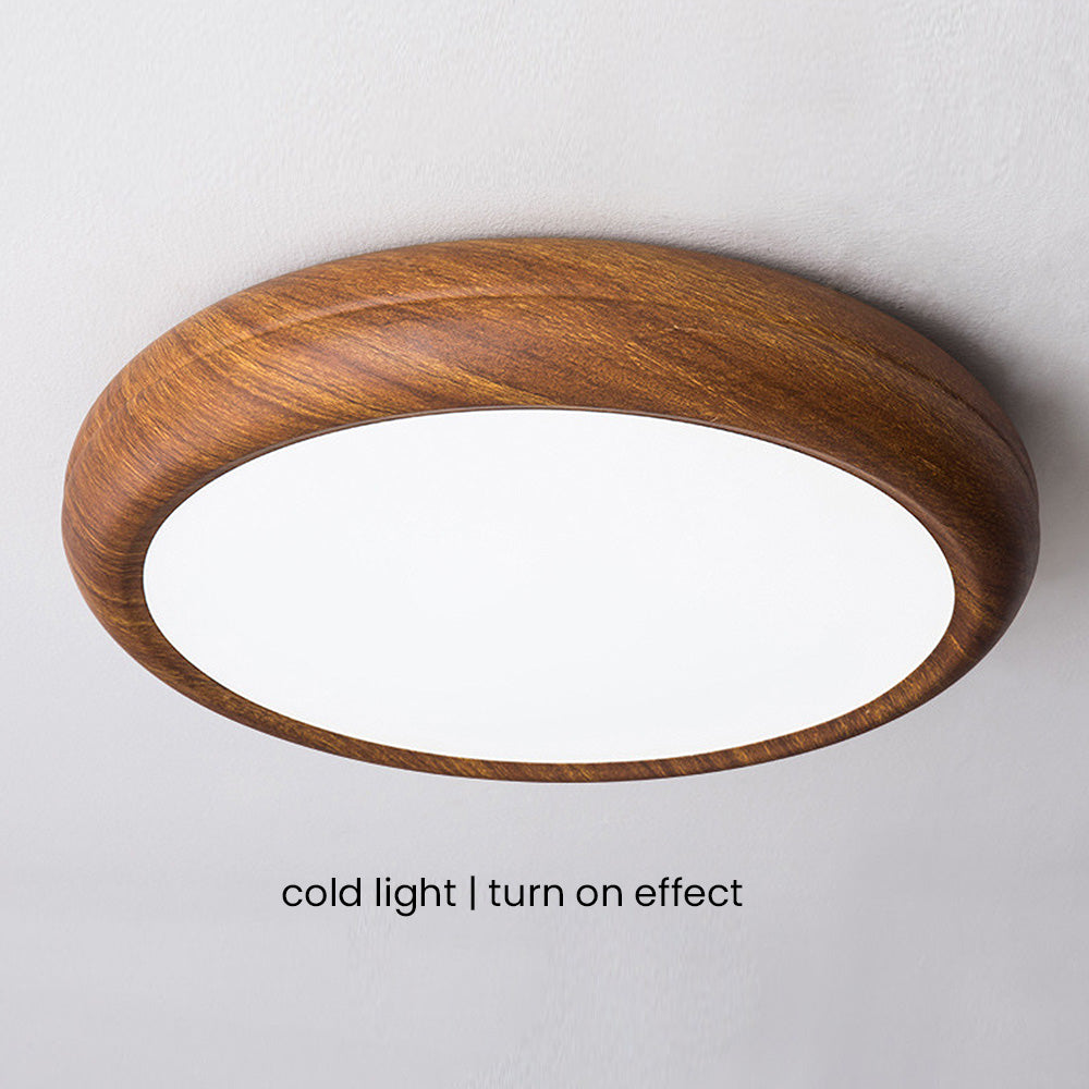 Lumio Scandinavische LED Plafondlamp met Houtaccent