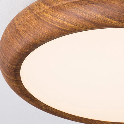 Lumio Scandinavische LED Plafondlamp met Houtaccent