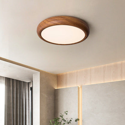 Lumio Scandinavische LED Plafondlamp met Houtaccent