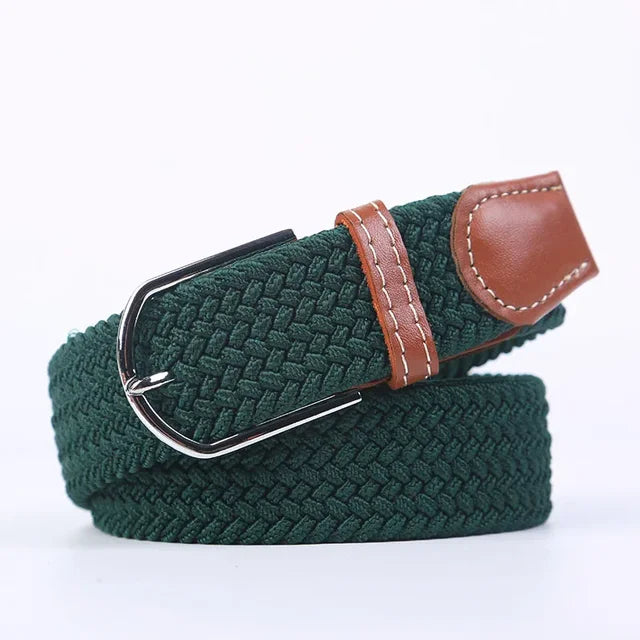 StretchBuckle elastische faux lederen riem