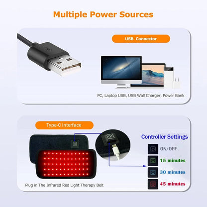 REGENBELT rood en infrarood lichttherapieriem