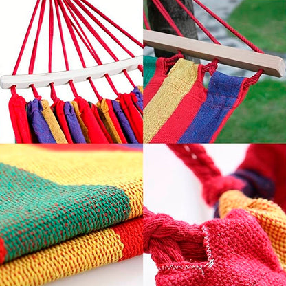 Draagbare canvas camping hangmat