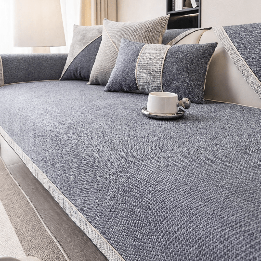 Katoenen Linnen Sofa Overworp Antislip