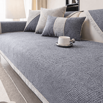 Katoenen Linnen Sofa Overworp Antislip