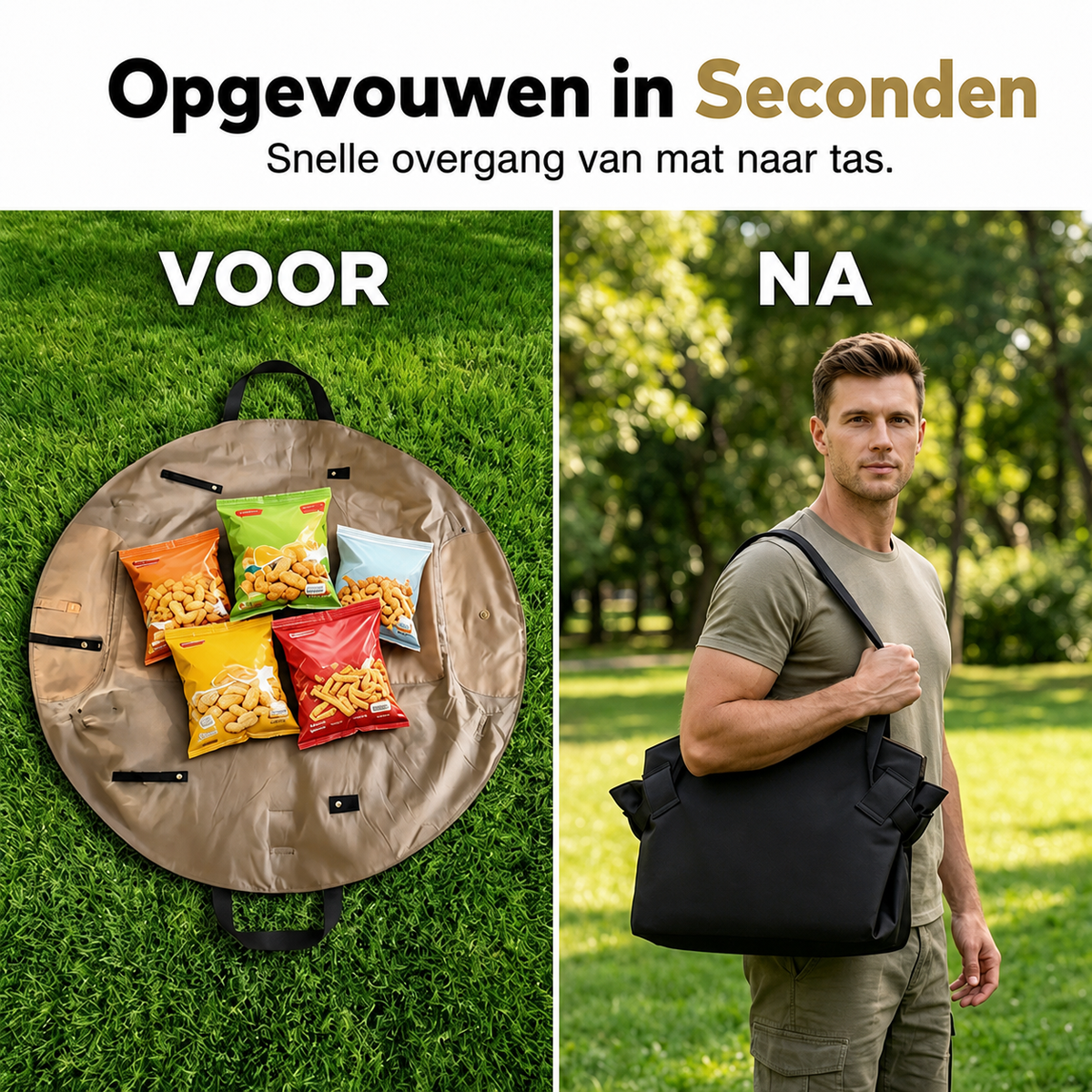 PicnicFlip 2-in-1 Draagtas Picknickdeken