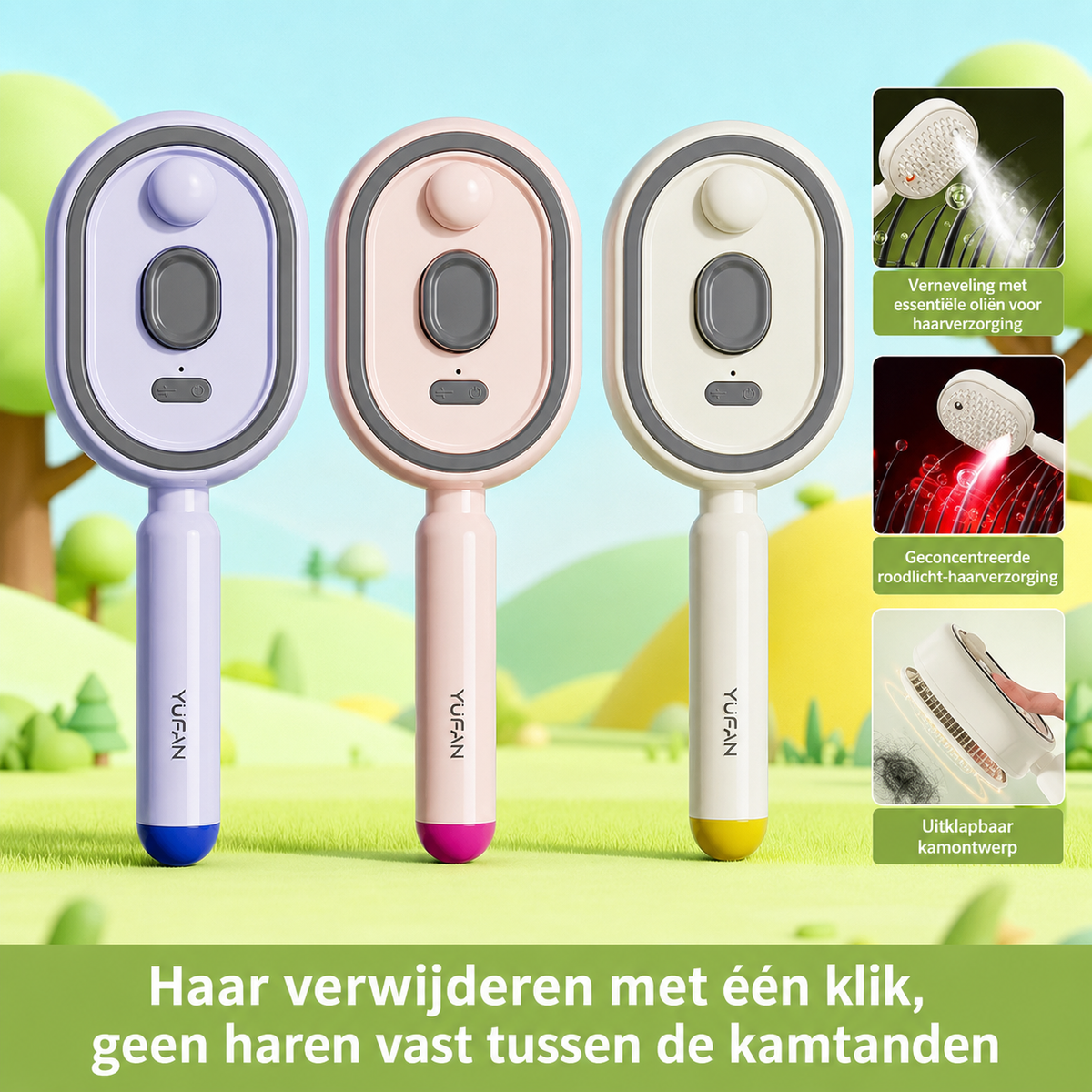 GlowBrush™ elektrische spray haarborstel