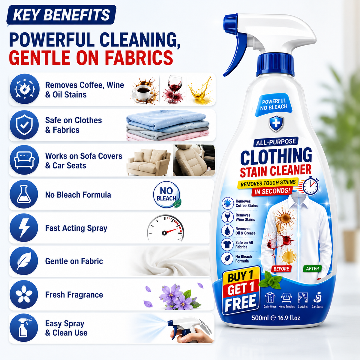StainClean vlekkenverwijderaar voor textiel