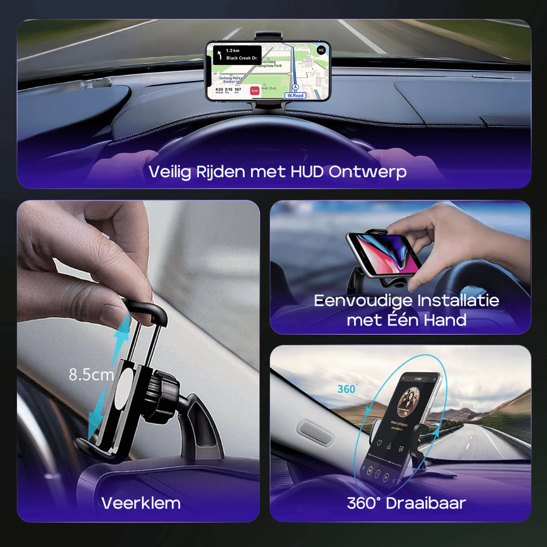 ClipMount multifunctionele telefoonhouder auto