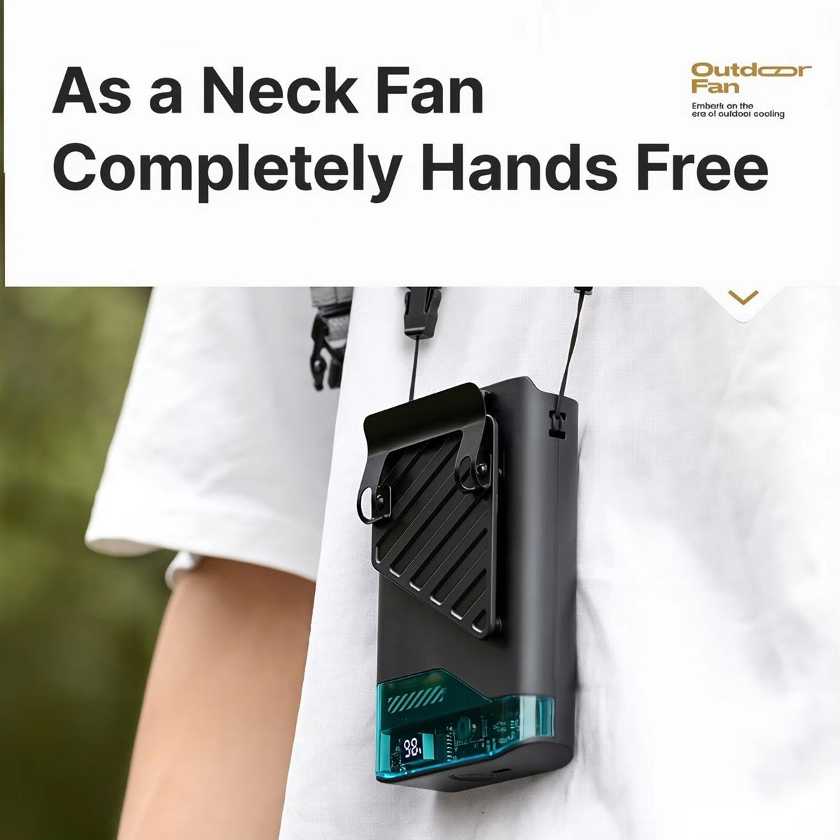 Draagbare ventilator met kledingclip
