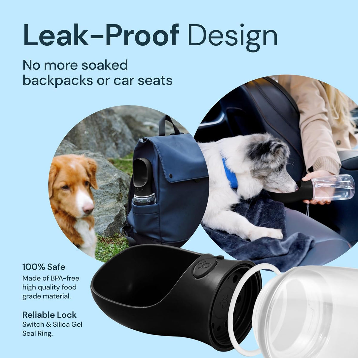Compacte Draagbare Honden Drinkfles