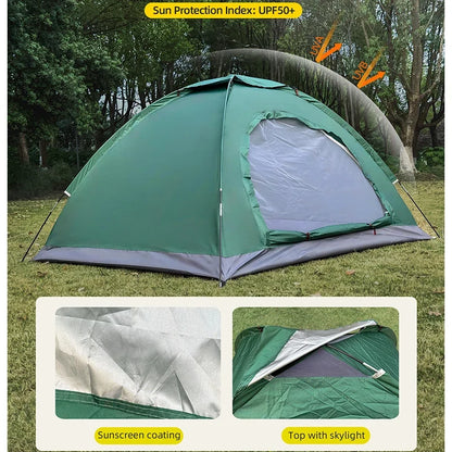 Compacte koepeltent voor twee personen