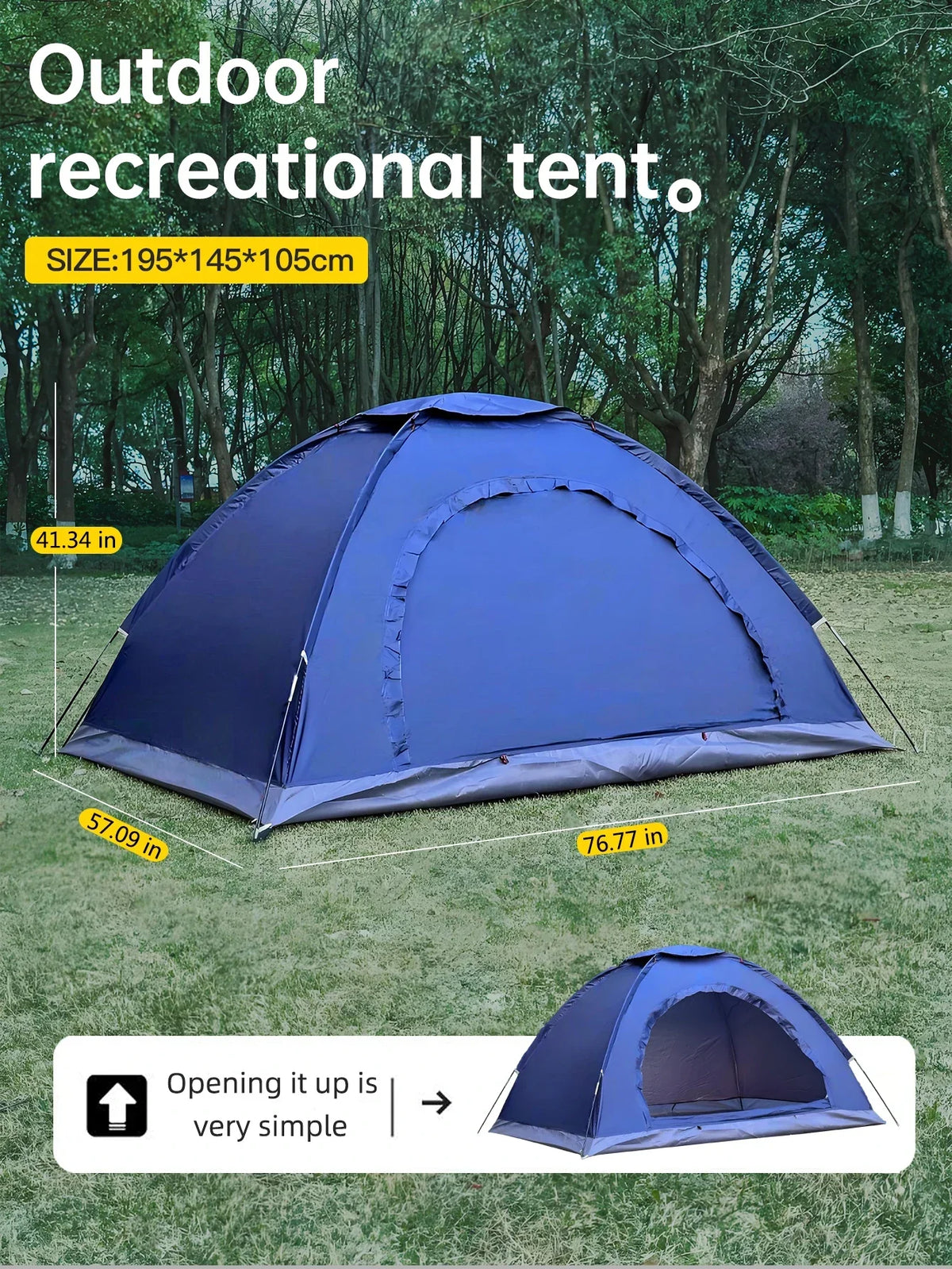 Navando compacte tweepersoons koepeltent