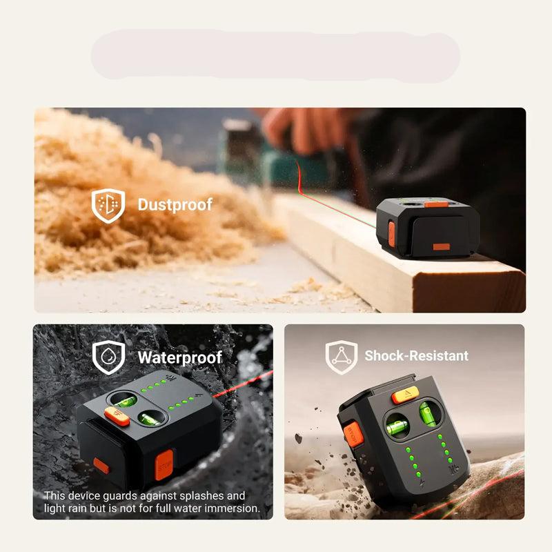 LaserFix compacte laserwaterpas met stofopvang